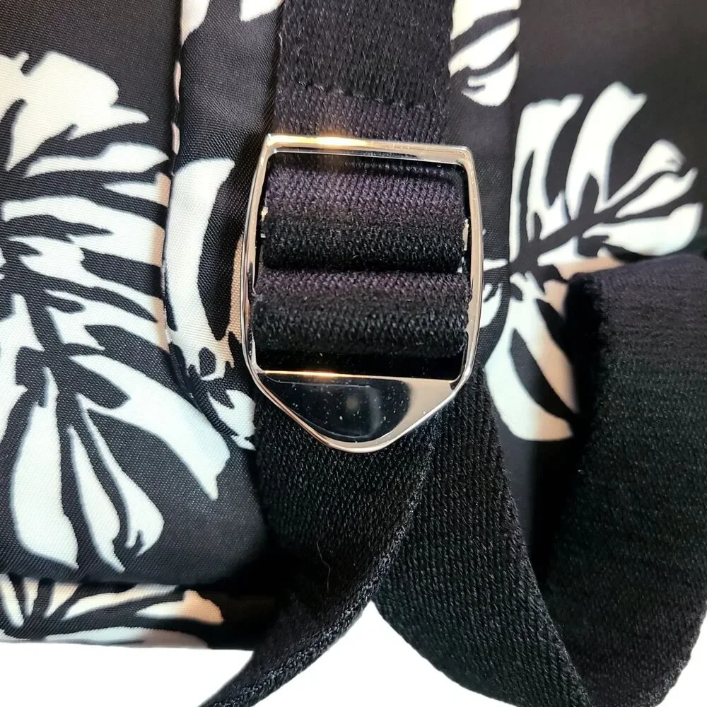 Dolce & Gabbana NEW Bambino Tropical Palm Leaf Print Nylon & Leather Backpack